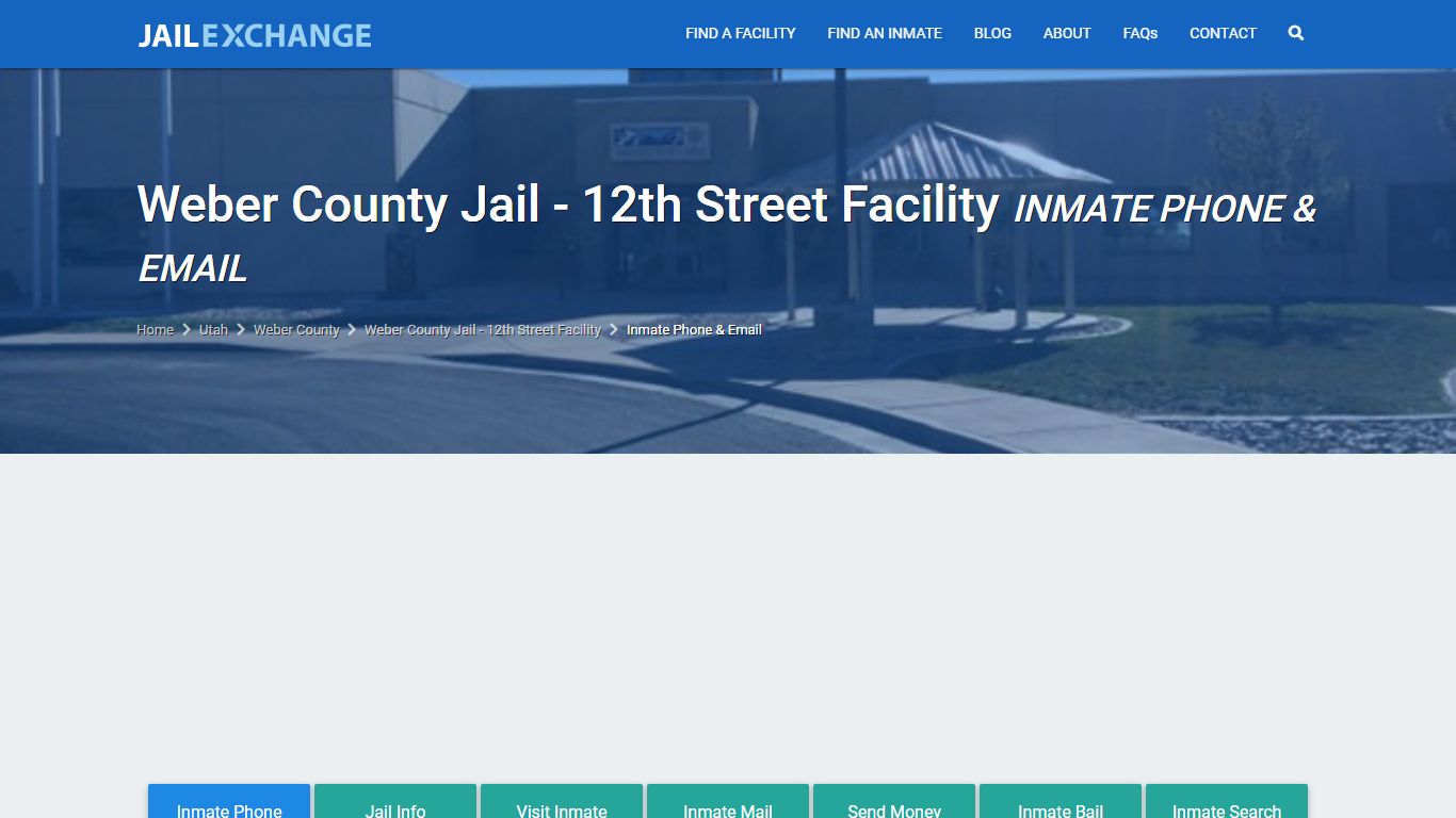 Weber County Jail - 12th Street Facility Inmate Phone ...